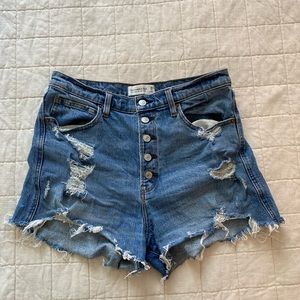 Abercrombie Ultra High Rise Mom Shorts